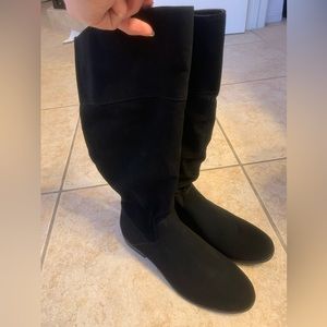 Women’s faux suede boots.  Black. NWT.  Low heel.